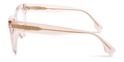 Fendi FE50086I Pink, Clear glasses - Pink / Clear - Side View