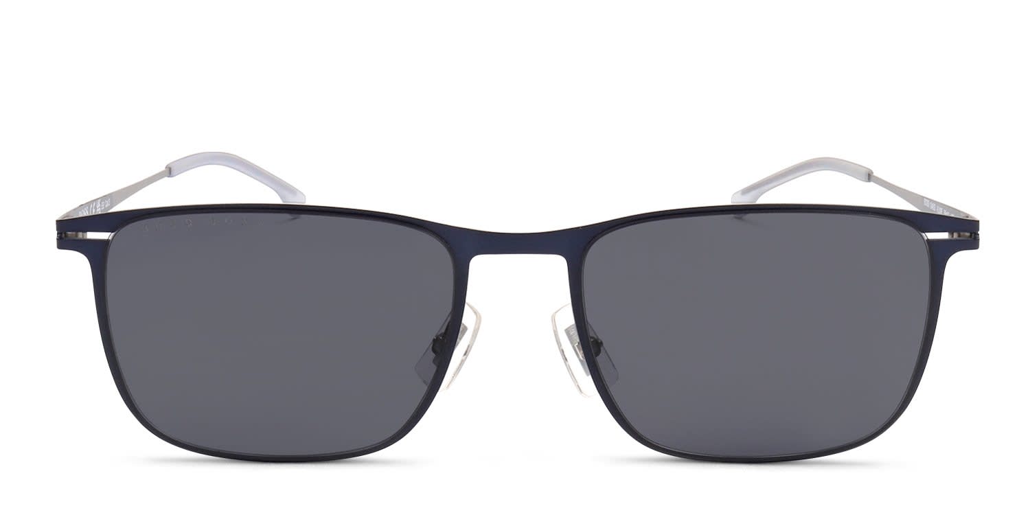 Hugo Boss 1246/S blue , gunmetal frame with solid grey lenses