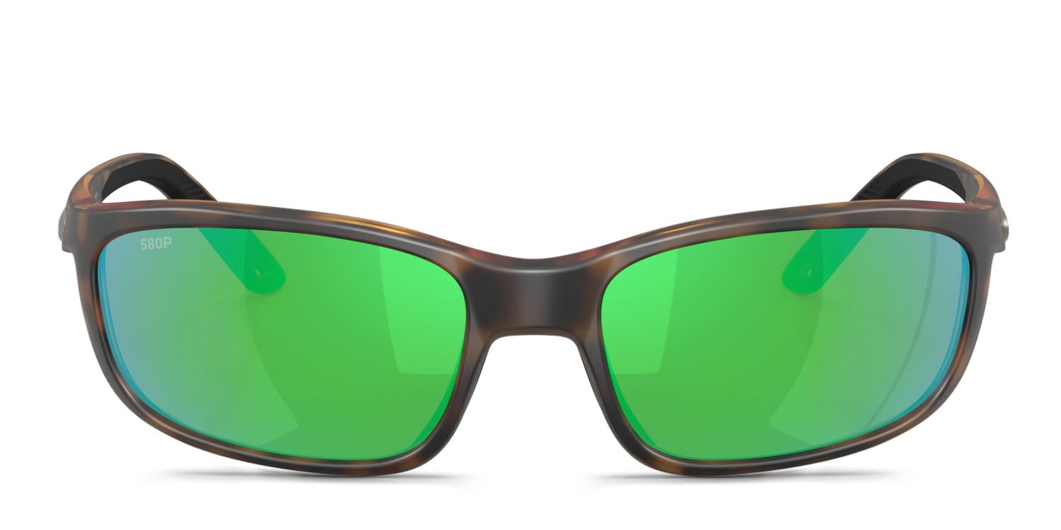 Costa Del Mar 6S9134 Brine II Tortoise, Green glasses - Tortoise / Green - Frontal View