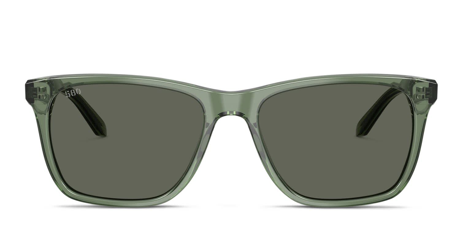 Costa Del Mar 6S2019 Gravels green frame with gray 580g lenses