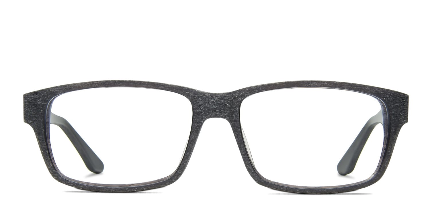 Berlin Gray Wood glasses - Gray - Frontal View