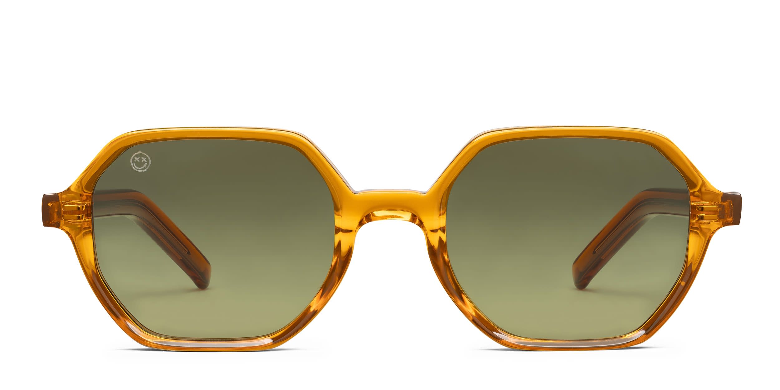 FORK Offset Orange, Green glasses - Orange / Green - Frontal View