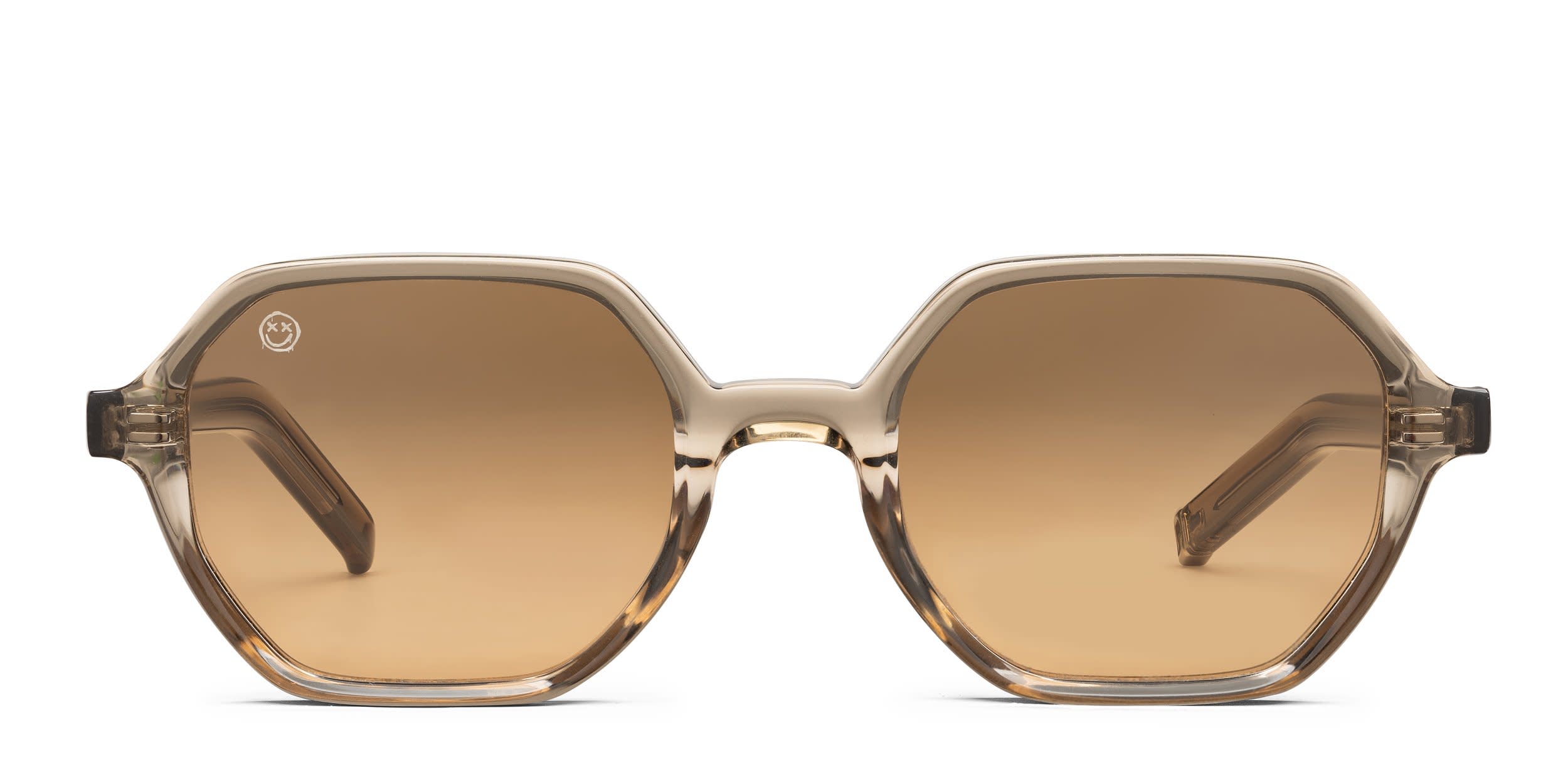FORK Offset Brown, Clear glasses - Brown / Clear - Frontal View