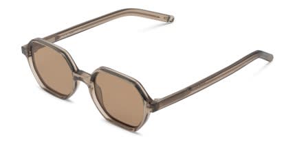 FORK Offset Brown, Clear glasses - Brown / Clear - Angle View