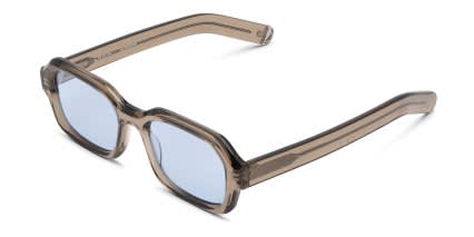 FORK Slow Burn Brown, Blue glasses - Brown / Blue - Angle View