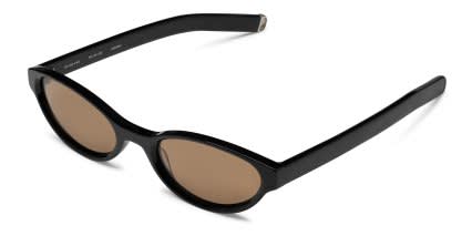 FORK Crush Shiny Black, Brown glasses - Shiny Black / Brown - Angle View