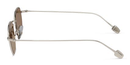 FORK Cutoff Silver, Brown glasses - Silver / Brown - Side View