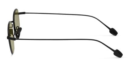 FORK Cutoff Black, Green glasses - Black / Green - Side View
