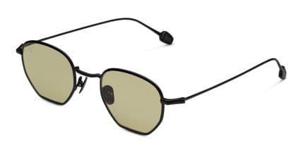 FORK Cutoff Black, Green glasses - Black / Green - Angle View