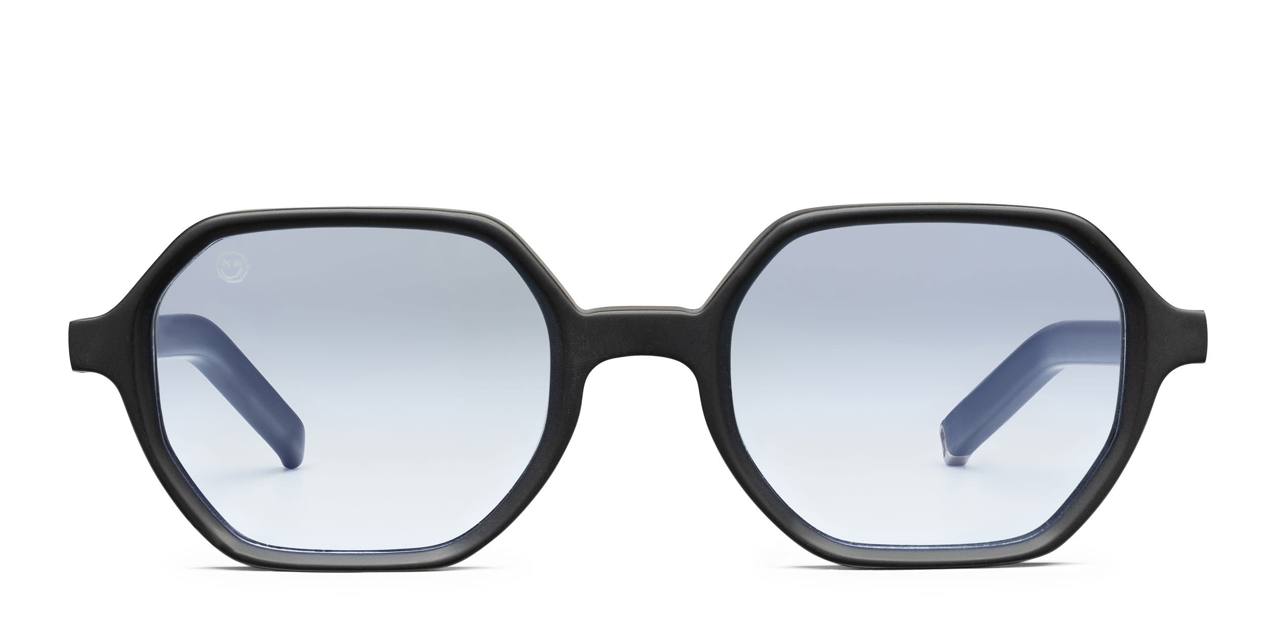 FORK Offset Black glasses - Black - Frontal View