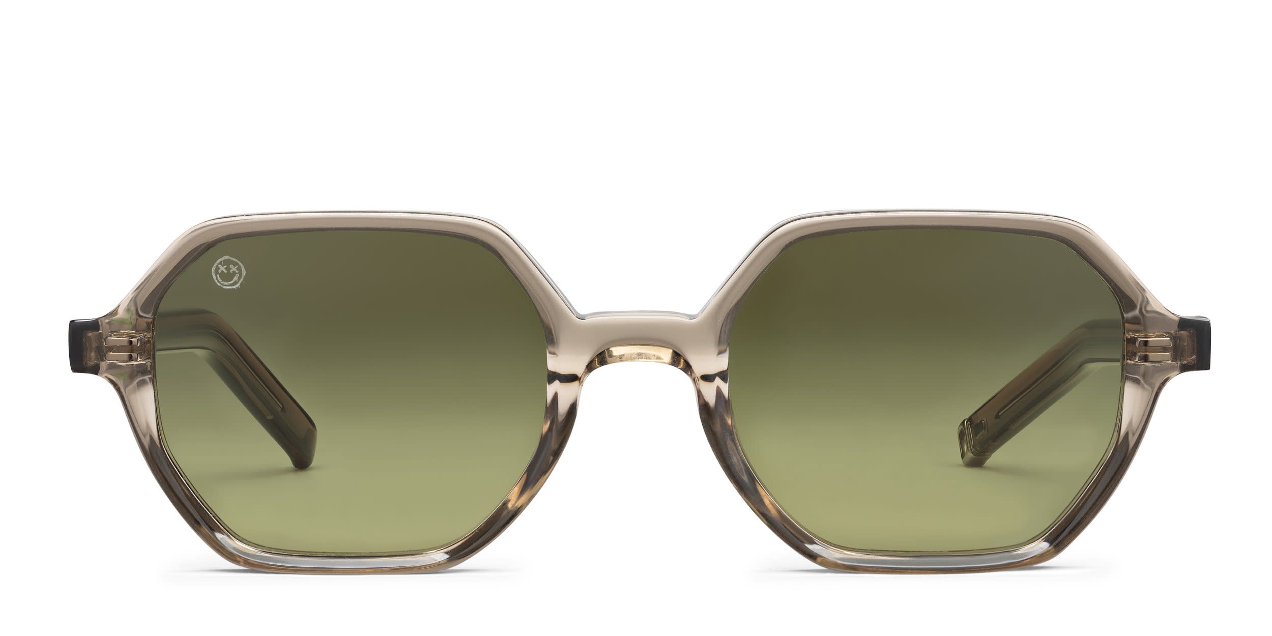 FORK Offset Brown glasses - Brown - Frontal View