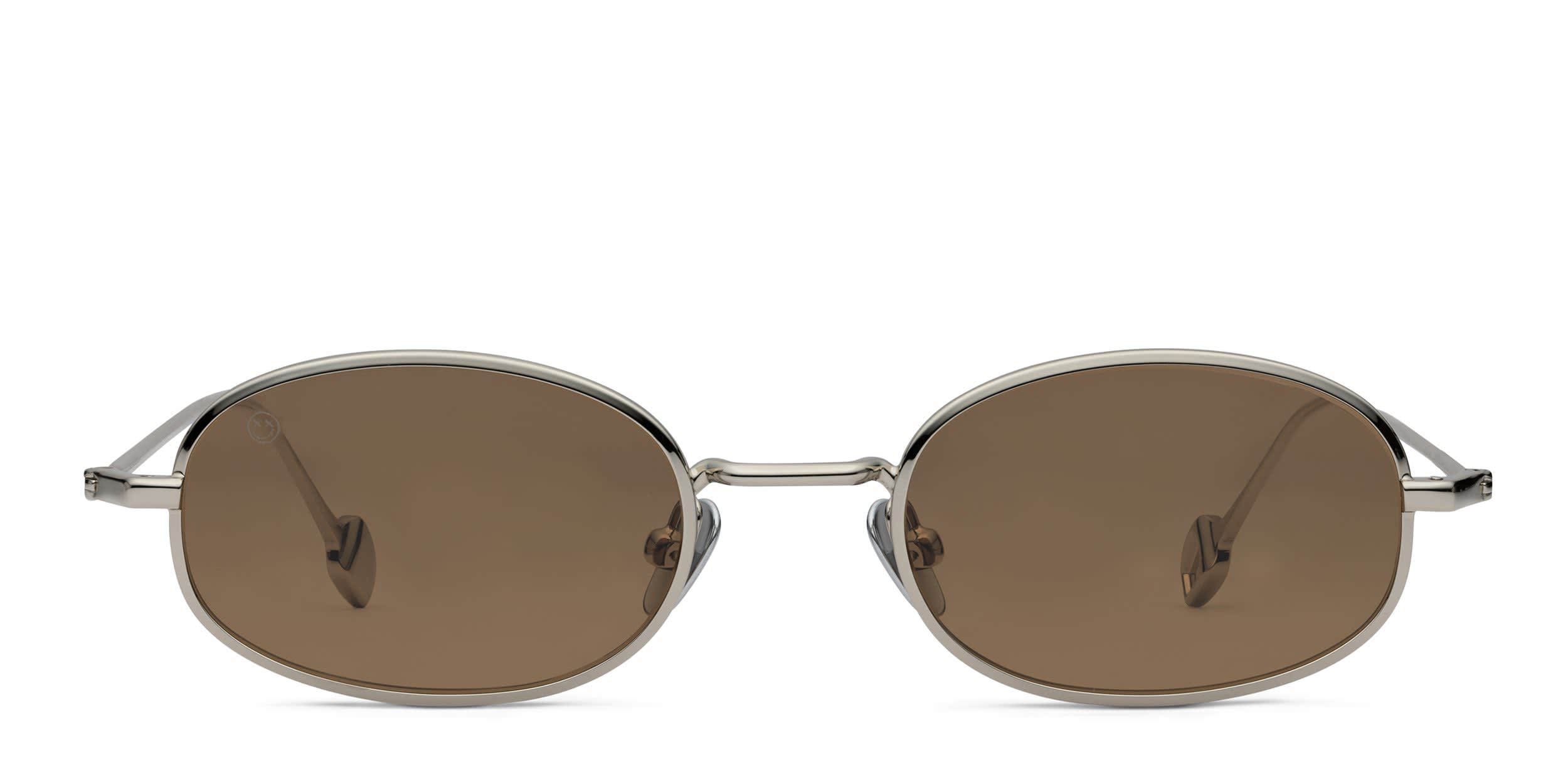 FORK Drift Silver, Brown glasses - Silver / Brown - Frontal View