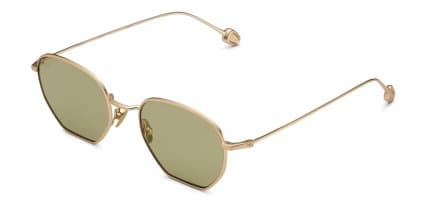 FORK Cutoff Gold, Green glasses - Gold / Green - Angle View