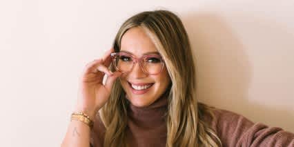 Muse X Hilary Duff Clara Pink, Clear, Brown glasses - Pink / Clear / Brown - Side View