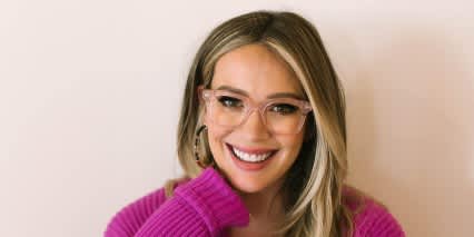 Muse X Hilary Duff Clara Pink/Clear/Glitter glasses - Pink / Clear / Glitter - Side View