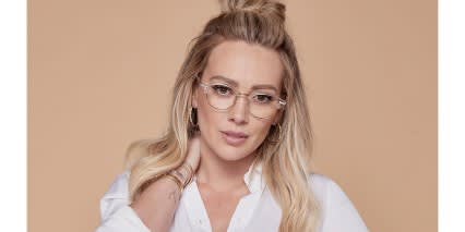 Muse X Hilary Duff Eleanor Clear, Gold glasses - Clear / Gold - Angle View