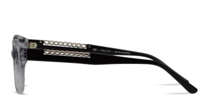 Muse X Hilary Duff Sophie Gray, Clear, Black glasses - Gray / Clear / Black - Side View