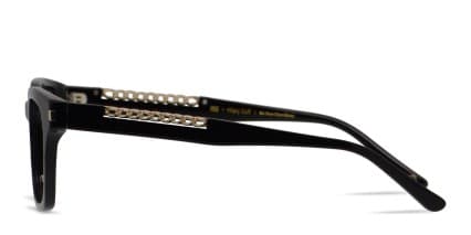 Muse X Hilary Duff Grace Shiny Black, Gold glasses - Shiny Black / Gold - Side View