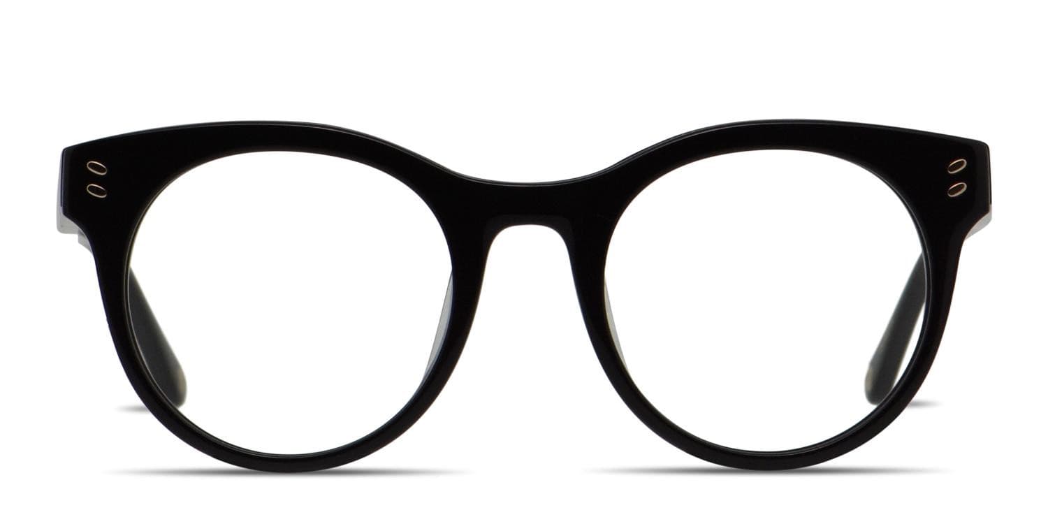 Muse X Hilary Duff Rosa Shiny Black, Gold glasses - Shiny Black / Gold - Frontal View