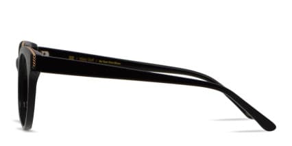 Muse X Hilary Duff Rosa Shiny Black, Gold glasses - Shiny Black / Gold - Side View