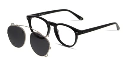 Muse X Hilary Duff Marilyn Shiny Black w/Clip-On glasses - Shiny Black - Angle View