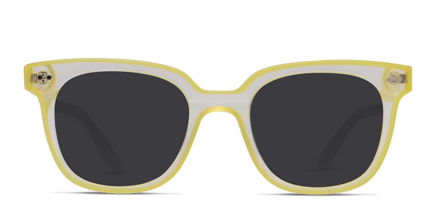 Muse X Hilary Duff Stevie Yellow, Clear Prescription Sunglasses