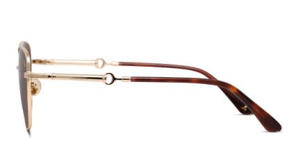 Amelia E. Brielle Gold glasses - Gold - Side View