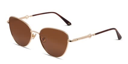 Amelia E. Brielle Gold glasses - Gold - Angle View