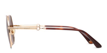 Amelia E. Rylee Gold glasses - Gold - Side View
