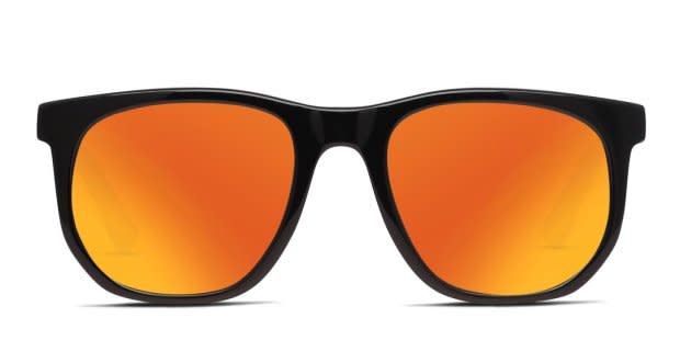 Stylish Black and Orange Sunglasses Break Point Fennec Shand Aviator Sunglasses | Black & Orange | DIFF Eyewear main image 2