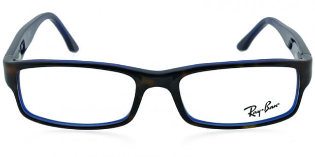 Ray Ban 5114 Tortoise w Blue Prescription Eyeglasses