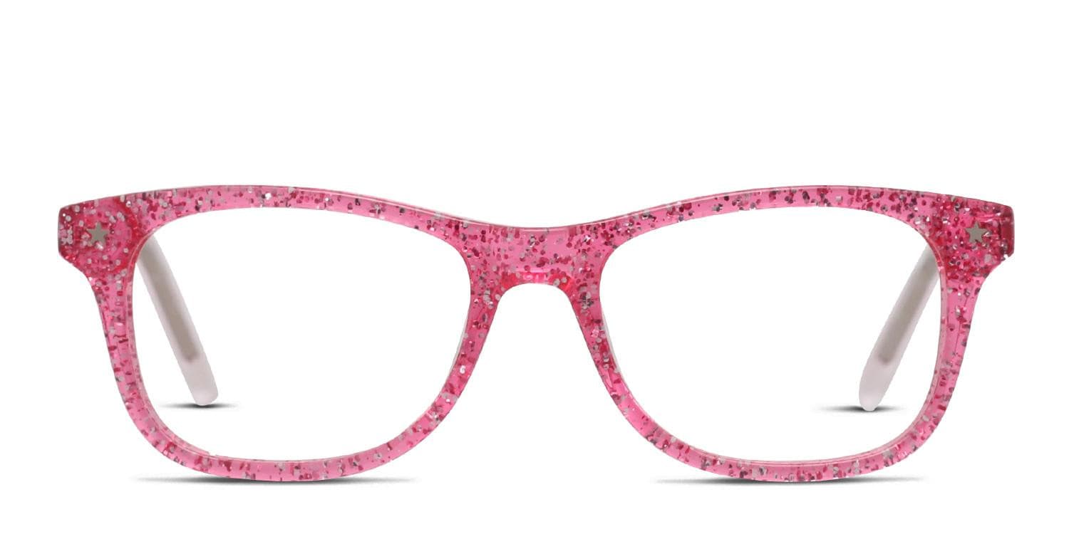 Olos Dora Kids Pink, Glitter, Clear glasses - Pink / Glitter / Clear - Frontal View