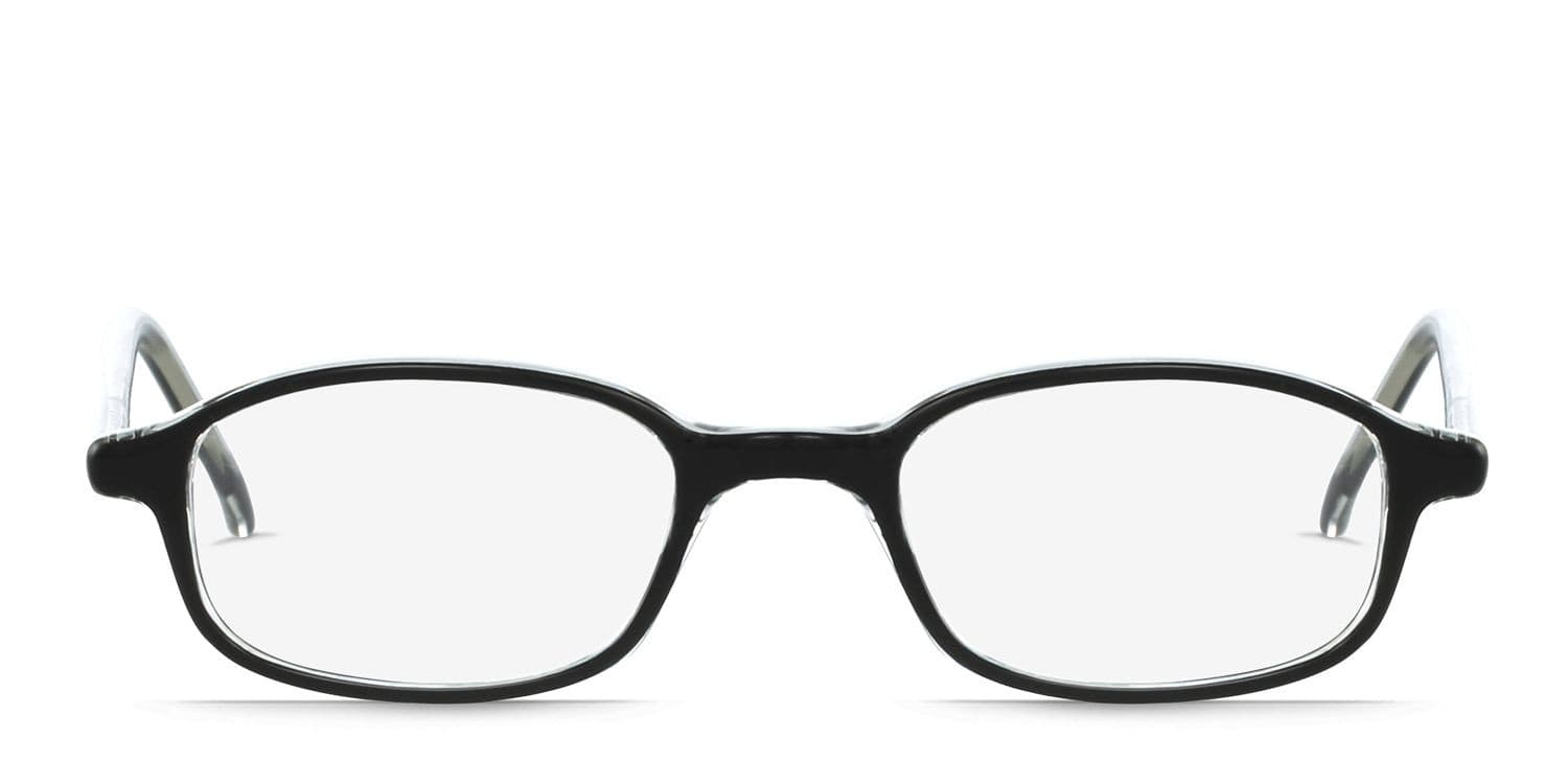 Larry Black, Clear Kids glasses - Black / Clear - Frontal View