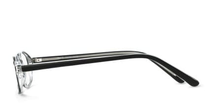 Larry Black, Clear Kids glasses - Black / Clear - Side View