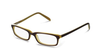 Joey Brown/Yellow Kids glasses - Brown / Yellow - Angle View