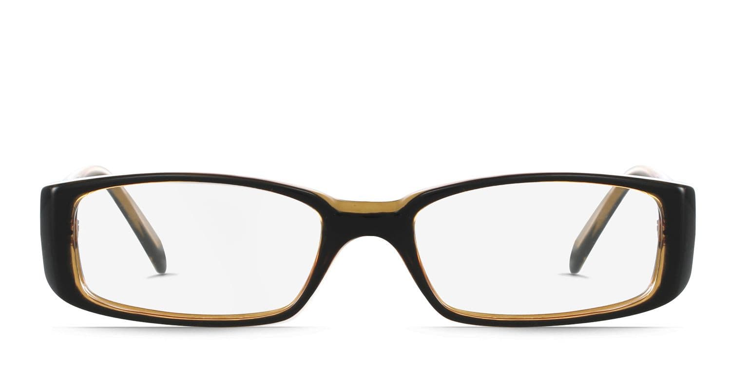 Taylor Black Amber glasses - Black / Orange - Frontal View