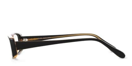 Taylor Black Amber glasses - Black / Orange - Side View