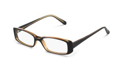 Taylor Black Amber glasses - Black / Orange - Angle View