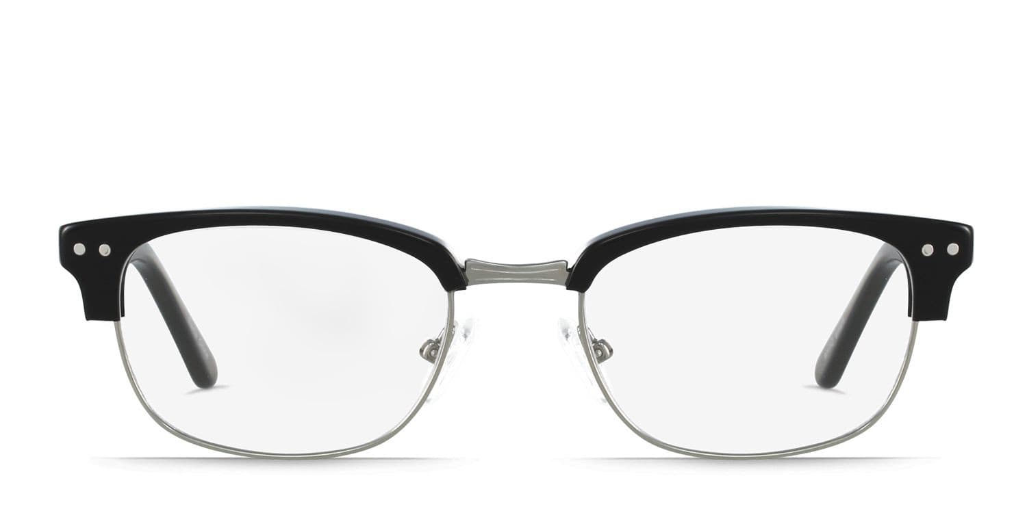 Stepper Black glasses - Black / Silver - Frontal View