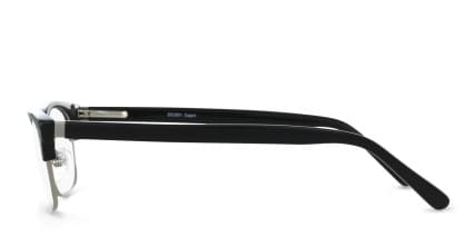 Stepper Black glasses - Black / Silver - Side View
