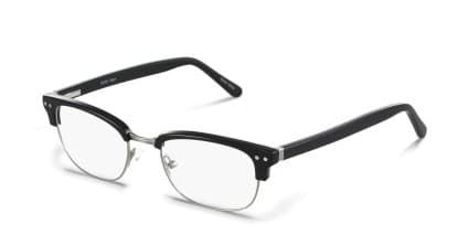 Stepper Black glasses - Black / Silver - Angle View