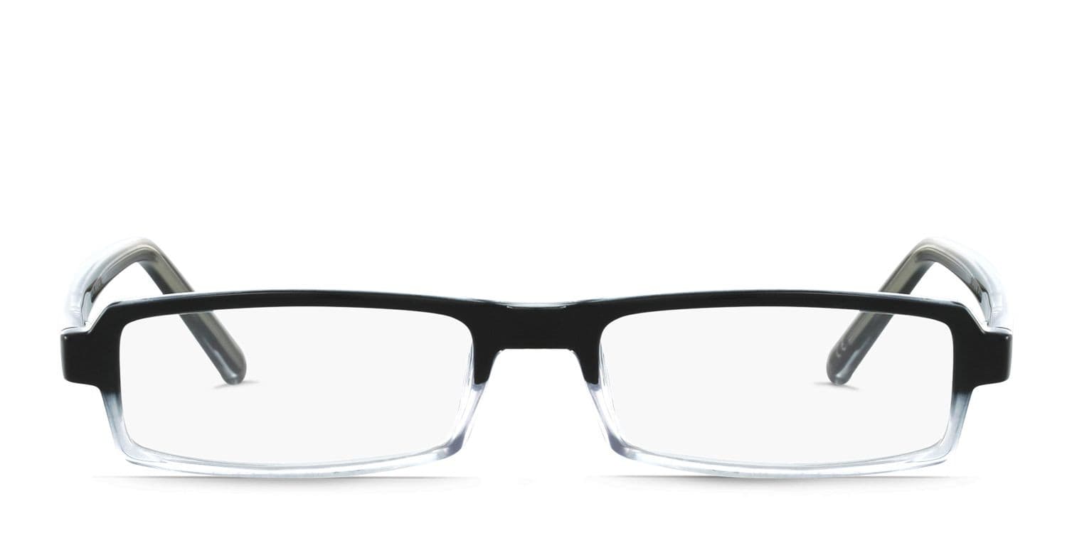 Eric Black Crystal glasses - Clear / Shiny Black - Frontal View