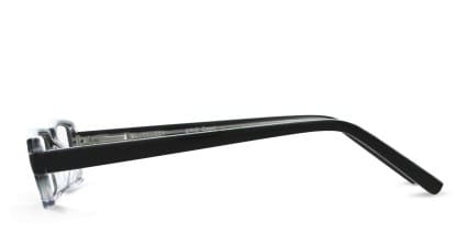 Eric Black Crystal glasses - Clear / Shiny Black - Side View