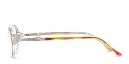 Rosie Pink glasses - Clear / Pink - Side View