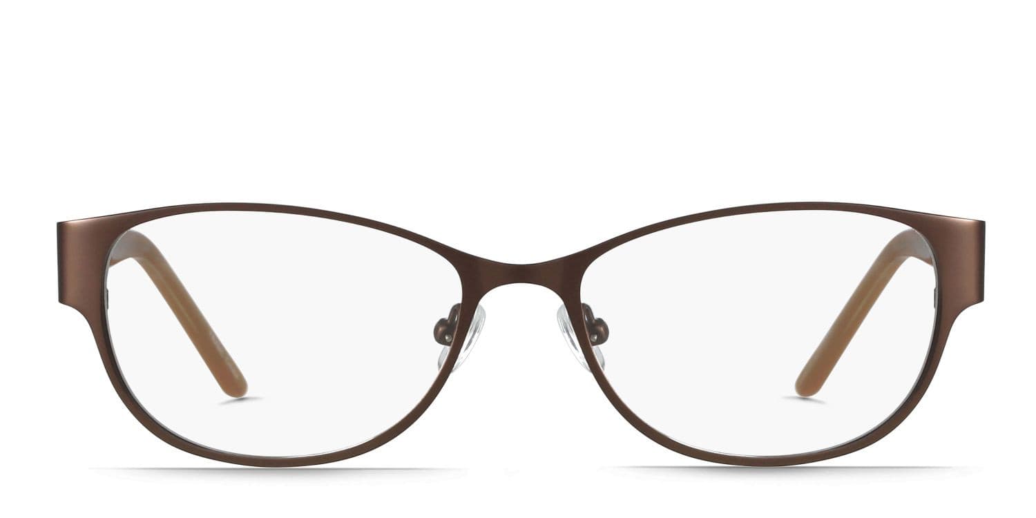 Beth Brown glasses - Brown - Frontal View