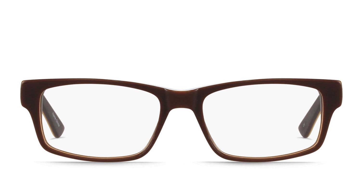 Harvey Brown glasses - Brown - Frontal View