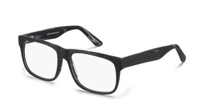 Budapest Black Wood glasses - Black - Angle View