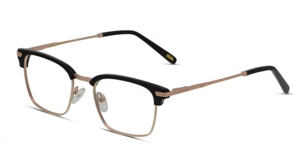 Black frame glasses with gold on sale