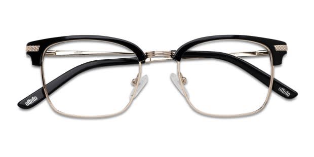 Ottoto Copperfield Black/Gold Eyeglasses | Includes FREE Rx Lenses