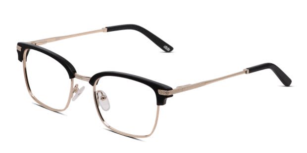 Ottoto Copperfield Black/Gold Eyeglasses | Includes FREE Rx Lenses